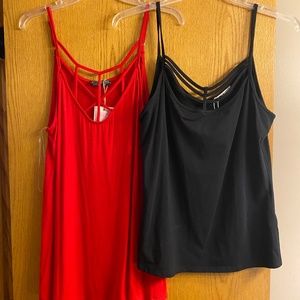 2 Tank Tops with Chest Detail